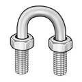 Zoro Select Round U-Bolt, 5/16"-18, 1 3/8 in Wd, 2 3/16 in Ht, Zinc Plated Steel, 50 PK 50044 9