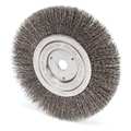 Weiler Crimped Wire Wheel Wire Brush, Arbor, 7" 93490