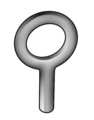 Zoro Select Machinery Eye Bolt Blank Without Shoulder, Unthreaded, 1 1/2 in Shank, 3/4 in ID, Stainless Steel 11739 5