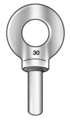 Ken Forging Machinery Eye Bolt Blank With Shoulder, Unthreaded, 3 in Shank, 1-1/2 in ID, Steel, Plain K2028-3-BLANK