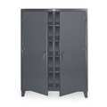 Strong Hold 12 ga. ga. Steel Storage Cabinet, 72 in W, 78 in H, Stationary 66-DS-248