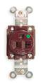 Hubbell Receptacle, 20 A Amps, 125V AC, Flush Mount, Single Outlet, 5-20R, Brown HBL8310