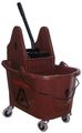 Tough Guy 8 3/4 gal Tough Guy Down Press Mop Bucket and Wringer, Black/Brown/Gray, Polypropylene 5CJK4