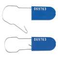 Partners Brand Wire Padlock Seals, 2 1/2", Blue, 1000/Case SE1023BL