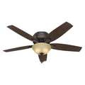 Hunter Decorative Ceiling Fan, Low Pro, 52" Blade Dia., 1 Phase, 120 53314