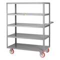 Little Giant Shelf Truck, 5-Flush, 1200 lb., 24 x 48", Steel, 5 Shelves, 1200 lb 5M-2448-5PY