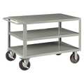 Little Giant Heavy-Duty Shelf Truck, 5000 lb., 24 x 48", Steel, 3 Shelves, 5000 lb 3GH248-8PHKBKPL