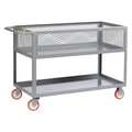 Little Giant Deep Shelf Truck, 12", 1200 lb., 18 x 30", Steel, 2 Shelves, 1,200 lb DSX-1830-X12-5PY