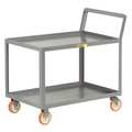Little Giant Service Cart, Lip Deck, 1200 lb., 18x32", Steel, 2 Shelves, 1,200 lb LGKL-1832-5PY