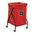 Royal Basket Trucks X-Frame Cart, 6 Bu, RD Vinyl, Towels R06-RRX-XTA-3ONN