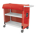 Royal Basket Trucks PVC Cart, 32", 2 Shlf, Red Mesh R32-RRX-L2A-3ULN