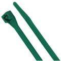 Gardner Bender Cable Ties, Double Lock Design, 8 in L, 11/64 in W, 75 lb, Green, Nylon 6/6, 100 PK 46-308G