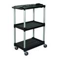 Partners Brand Audio/Video Cart, 32" x 19" x 42", Black, 1/Each RUB168