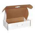 Partners Brand Corrugated Carrying Cases, 18 1/4" x 11 3/8" x 2 11/16", White, 10/Bundle MCC2