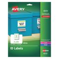 Avery Dennison ID Label, 2x2, White, PK225 6572