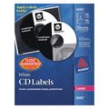 Avery Dennison Laser Labels, Cd/Dvd, White, PK40 5692