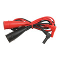 Test Products Intl Red, black lead w large alligator clip 6f A073