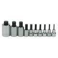 Williams Williams Socket Set, 3/8" Drive, Hex Bit, 10 Pieces WSBS-10RC