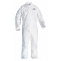 Kleenguard Disposable Coverall, 24 PK, White, SMMMS, Zipper 49005