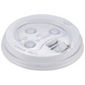 Zoro Select Disp Hot Cup Lid, 10 oz-20oz, White, PK1000 E1020-DLW