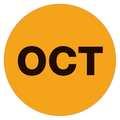 Tape Logic Tape Logic® Months of the Year Labels, "OCT", 1" Circle, Fluorescent Orange, 500/Roll DL6732