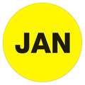 Tape Logic Tape Logic® Months of the Year Labels, "JAN", 2" Circle, Fluorescent Yellow, 500/Roll DL6735