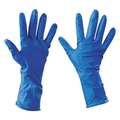 Ansell Disposable Gloves, 12.00 mil Palm, Natural Rubber Latex, Powder-Free, M, 50 PK, Blue GLV2106M