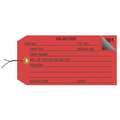 Partners Brand Inspection Tags, 2 Part, Numbered 001-499, Pre-Wired, "Rejected", 4 3/4" x 2 3/8", Red, 500/Case G21023