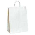 Partners Brand Paper Shopping Bags, 13" x 7" x 17", White, 250/Case BGS106W