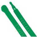 Partners Brand Plastic Truck Seals, 3/8" x 7 1/2", Green, 100/Case SE1031G