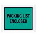 Tape Logic Tape Logic® "Packing List Enclosed" Envelopes, 7" x 5 1/2", Green, 1000/Case PL408