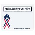 Tape Logic Tape Logic® "Packing List Enclosed" Envelopes, U.S.A. Ribbon, 7" x 5 1/2", Red/White/Blue, 1000/Case PL467