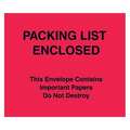 Tape Logic Tape Logic® "Packing List Enclosed" Important Papers Enclosed Envelopes (Paper Face), 7" x 6" , Red, 1000/Case PL483