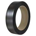 Partners Brand Polypropylene Strapping, Hand Grade, Embossed, 16" x 6" Core, 1/2" x 7200', Black, 1/Coil PS1222