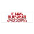 Tape Logic Tape Logic® Pre-Printed Carton Sealing Tape, "If Seal Is Broken...", 2.2 Mil, 2" x 110 yds., Red/White, 6/Case T902P166PK