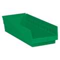 Partners Brand Shelf Storage Bin, Green, 20 PK BINPS112G