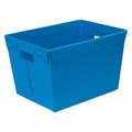 Partners Brand Nesting Space Age Totes, Blue, Plastic, 15 in W, 16 in H, 6 PK BINS189