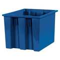 Partners Brand Stack and Nest Container, Blue, Plastic, 6 PK BINS116