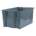Partners Brand Stack and Nest Container, Gray, Plastic, 3 PK BINS124