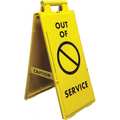Cortina Safety Products Safety Flr Sign, Out Of Service, 2"x4" 03-600-41