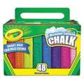 Crayola Chalk, Sidewalk, Washable, Assorted, PK48 71662