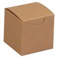 Partners Brand Gift Boxes, 2" x 2" x 2", Kraft, 200/Case GB222K