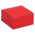 Partners Brand Gift Boxes, 4" x 4" x 2", Holiday Red, 100/Case GB442R