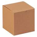 Partners Brand Gift Boxes, 4" x 4" x 4", Kraft, 100/Case GB444K
