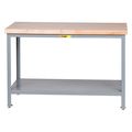 Little Giant Butcher Block Top Tables, 72" W, 32" to 35" Height, 2000 lb. WTS-3672-LL