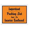 Tape Logic Tape Logic® "Important Packing List And/Or Invoice Enclosed" Envelopes, 4 1/2" x 6", Orange, 1000/Case PL4