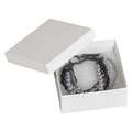 Partners Brand Jewelry Boxes, 3 1/2" x 3 1/2" x 1 1/2", White, 100/Case JB3312W