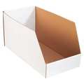 Partners Brand Storage Bin, 12 in W, 12 in H, 24 in L, White, 25 PK BINJ122412