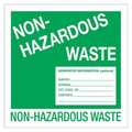 Tape Logic Tape Logic® Labels, "Non-Hazardous Waste", 6" x 6", Green/White, 500/Roll DL1302