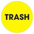 Tape Logic Tape Logic® Labels, "Trash", 2" Circle, Fluorescent Yellow, 500/Roll DL1275
